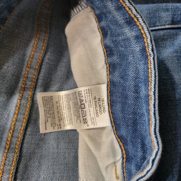 Old Navy Women Jeans 16 Long Power Straight - Picture 6 of 8